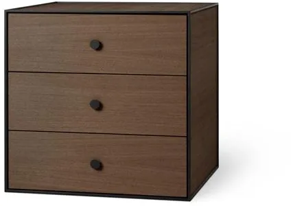 Audo Frame 49 Med 3 Skuffer 42x49x49 Røget Eg